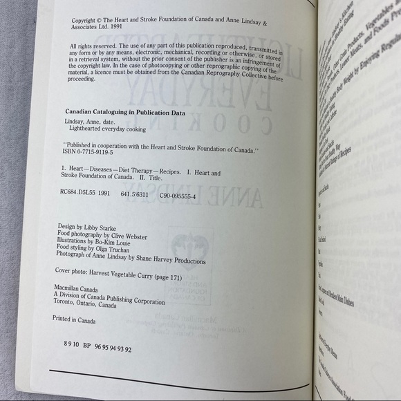 Lighthearted Everyday Cooking Cookbook by Anne Lindsay Softcover Book of Recipes - Picture 5 of 7